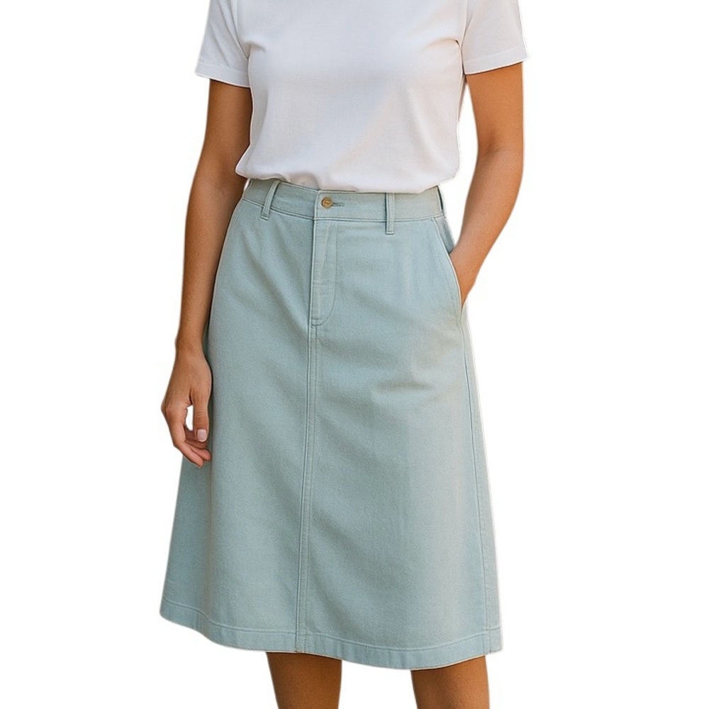 Talbots Linen A-Line Midi Skirt size 14